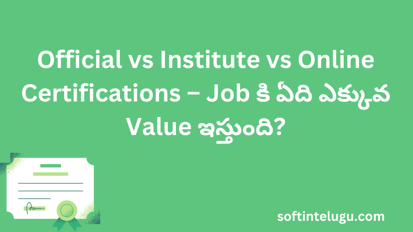 types of certifications