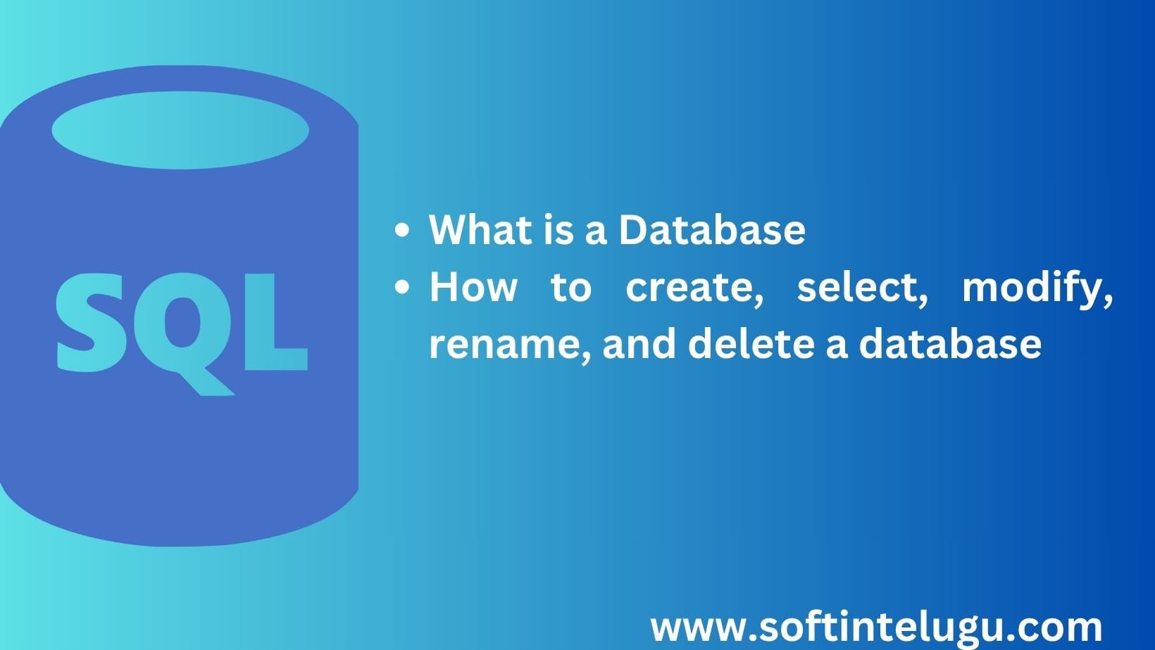 Database CRUD in Telugu